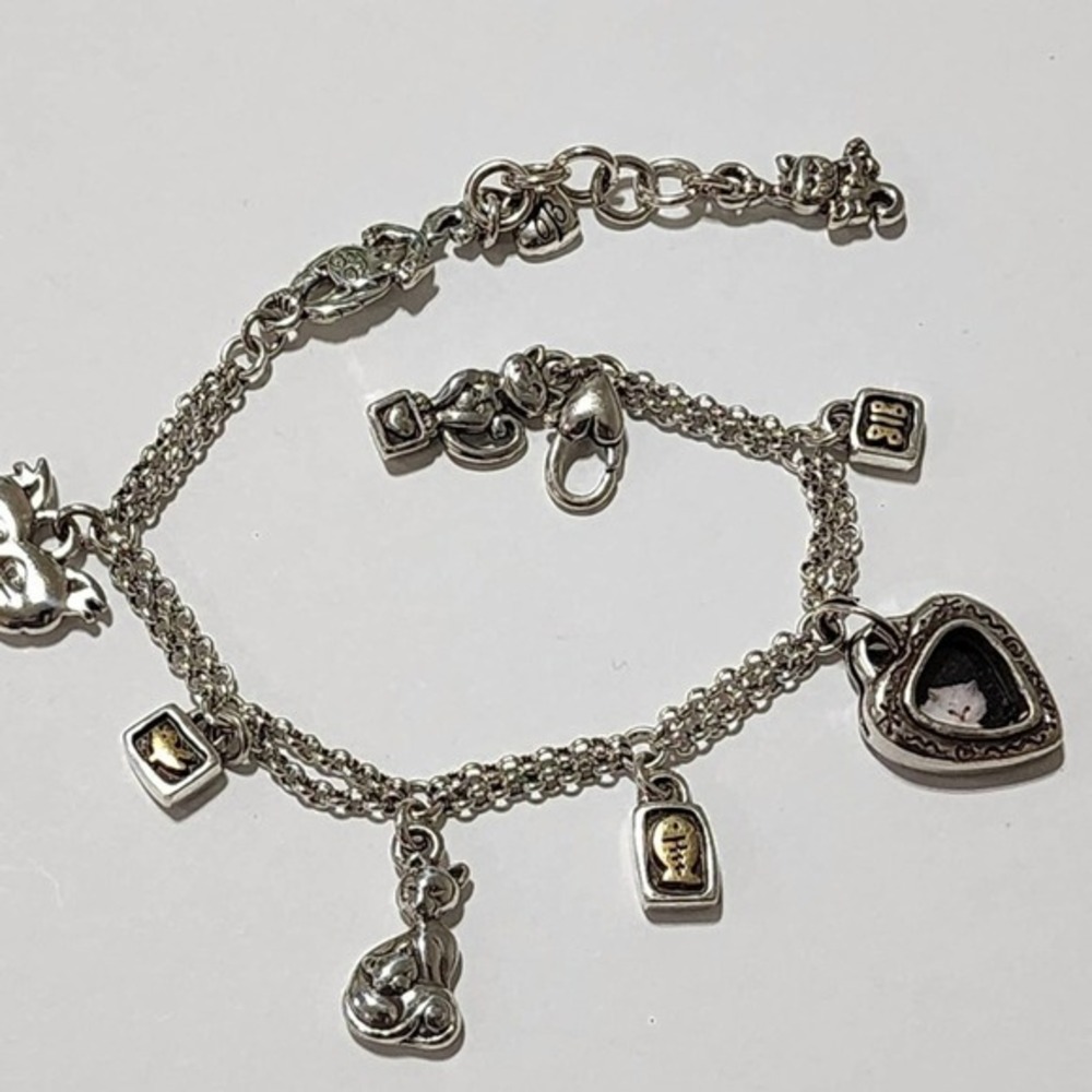 Brighton kitty cat lover's I Heart My Cat‎ Good Fortune charm bracelet - Picture 7 of 13